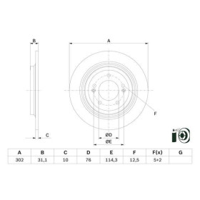 BOSCH Brzdový kotouč plný Ø302mm 0 986 479 E46_thumb5