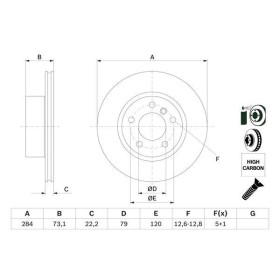 BOSCH Brzdový kotouč větraný Ø284mm 0 986 479 213_thumb5