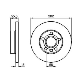 BOSCH Brzdový kotouč plný Ø282mm 0 986 479 B54_thumb5