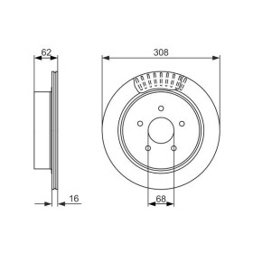 BOSCH Brzdový kotouč větraný Ø307,8mm 0 986 479 606_thumb5