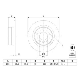 BOSCH Brzdový kotouč plný Ø296mm 0 986 479 C55_thumb5