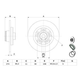 BOSCH Brzdový kotouč plný Ø274mm 0 986 479 015_thumb5