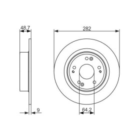 BOSCH Brzdový kotouč plný Ø282mm 0 986 479 738_thumb5