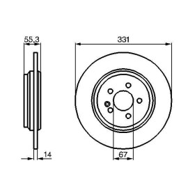 BOSCH Brzdový kotouč plný Ø331mm 0 986 478 995_thumb5