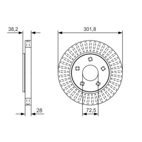 BOSCH Brzdový kotouč větraný Ø301,8mm 0 986 479 B17_thumb5