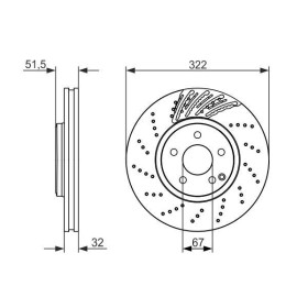 BOSCH Brzdový kotouč děrovaný Ø322mm 0 986 479 720_thumb5