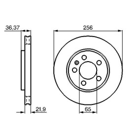 BOSCH Brzdový kotouč větraný Ø256mm 0 986 478 482_thumb5