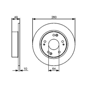 BOSCH Brzdový kotouč plný Ø260mm 0 986 479 450_thumb5