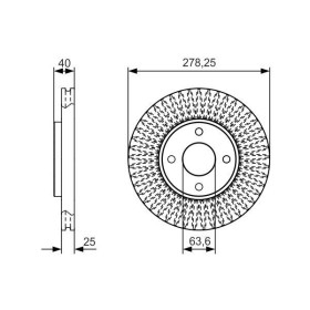 BOSCH Brzdový kotouč větraný Ø278,3mm 0 986 479 C48_thumb5