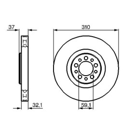 BOSCH Brzdový kotouč větraný Ø310mm 0 986 479 168_thumb5