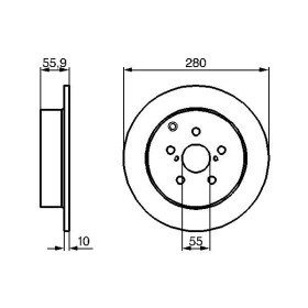 BOSCH Brzdový kotouč plný Ø279,9mm 0 986 479 242_thumb5