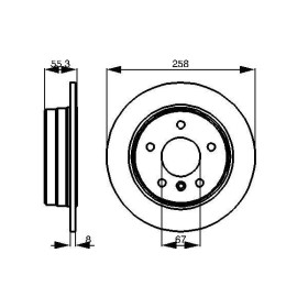 BOSCH Brzdový kotouč plný Ø258mm 0 986 479 B36_thumb5