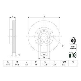 BOSCH Brzdový kotouč větraný Ø323mm 0 986 479 060_thumb5