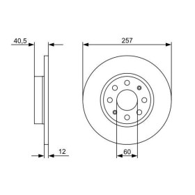 BOSCH Brzdový kotouč plný Ø257mm 0 986 479 C11_thumb5