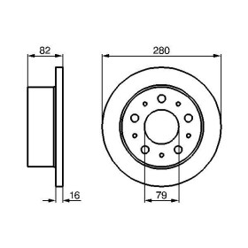 BOSCH Brzdový kotouč plný Ø280mm 0 986 479 066_thumb5