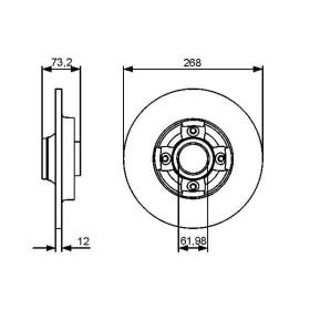 BOSCH Brzdový kotouč plný Ø268mm 0 986 479 383_thumb5