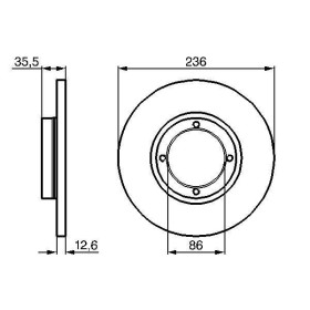 BOSCH Brzdový kotouč plný Ø236mm 0 986 478 712_thumb5