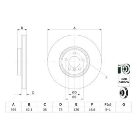 BOSCH Brzdový kotouč větraný Ø365mm 0 986 479 635_thumb5