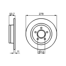 BOSCH Brzdový kotouč plný Ø278mm 0 986 479 070_thumb5