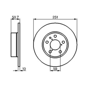 BOSCH Brzdový kotouč plný Ø251,2mm 0 986 479 B31_thumb5