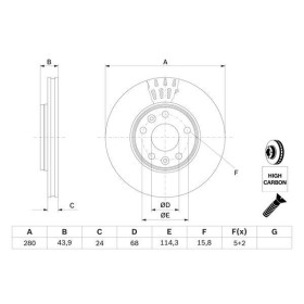 BOSCH Brzdový kotouč větraný Ø280mm 0 986 479 C62_thumb5