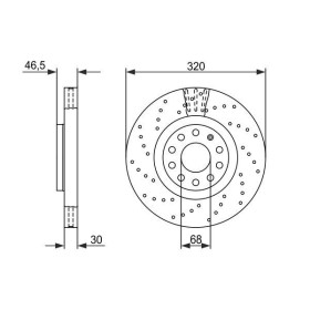 BOSCH Brzdový kotouč děrovaný Ø320mm 0 986 479 258_thumb5