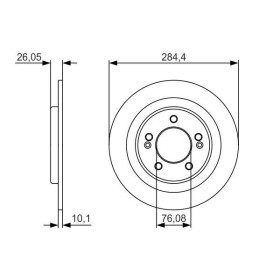 BOSCH Brzdový kotouč plný Ø284mm 0 986 479 A47_thumb5