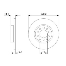 BOSCH Brzdový kotouč plný Ø278mm 0 986 479 378_thumb5