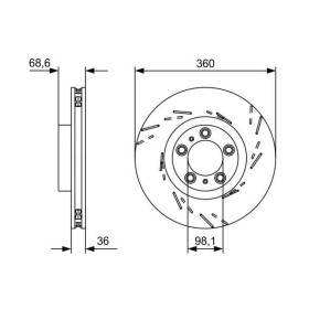 BOSCH Brzdový kotouč drazkovany Ø360mm 0 986 479 D23_thumb5