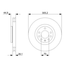 BOSCH Brzdový kotouč větraný Ø305mm 0 986 479 325_thumb5