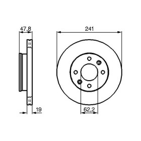 BOSCH Brzdový kotouč větraný Ø241mm 0 986 479 206_thumb5