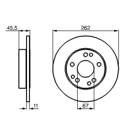 BOSCH Brzdový kotouč plný Ø262mm 0 986 478 114_thumb5