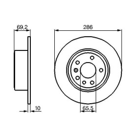 BOSCH Brzdový kotouč plný Ø285,8mm 0 986 478 436_thumb5