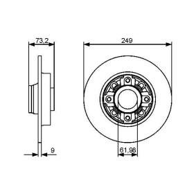 BOSCH Brzdový kotouč plný Ø249mm 0 986 479 388_thumb5