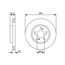 BOSCH Brzdový kotouč větraný Ø282mm 0 986 479 365_thumb5