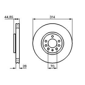 BOSCH Brzdový kotouč větraný Ø314mm 0 986 479 143_thumb5