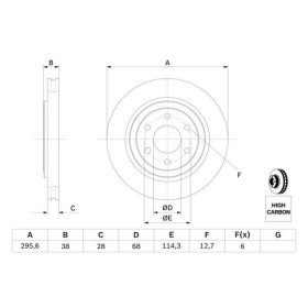 BOSCH Brzdový kotouč větraný Ø295,6mm 0 986 479 356_thumb5