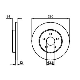 BOSCH Brzdový kotouč plný Ø280mm 0 986 479 B65_thumb5