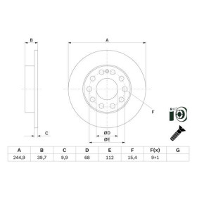 BOSCH Brzdový kotouč plný Ø244.9mm 0 986 478 986_thumb5