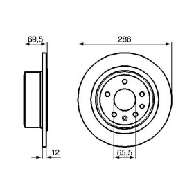 BOSCH Brzdový kotouč plný Ø286mm 0 986 478 609_thumb5