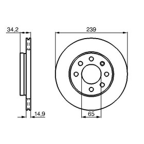 BOSCH Brzdový kotouč větraný Ø239mm 0 986 479 B42_thumb5