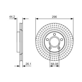 BOSCH Brzdový kotouč větraný Ø296mm 0 986 479 D15_thumb5