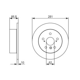 BOSCH Brzdový kotouč plný Ø281mm 0 986 479 C21_thumb5