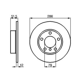 BOSCH Brzdový kotouč plný Ø286mm 0 986 478 511_thumb5