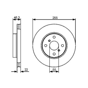 BOSCH Brzdový kotouč větraný Ø255mm 0 986 479 430_thumb5