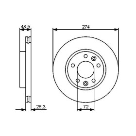 BOSCH Brzdový kotouč větraný Ø274mm 0 986 479 444_thumb5