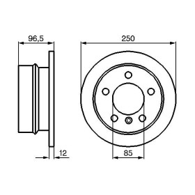 BOSCH Brzdový kotouč plný Ø258mm 0 986 478 863_thumb5