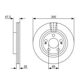 BOSCH Brzdový kotouč větraný Ø300mm 0 986 479 537_thumb5