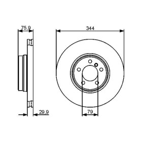 BOSCH Brzdový kotouč větraný Ø344mm 0 986 479 475_thumb5