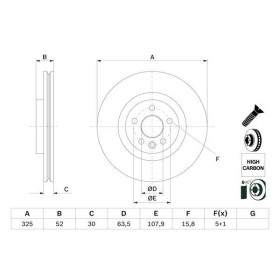 BOSCH Brzdový kotouč větraný Ø325mm 0 986 479 D79_thumb5